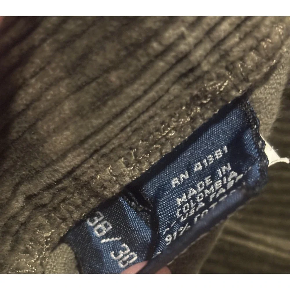 Vintage Polo Ralph Lauren Men's Corduroy Pants‎ Size 38x30 Green